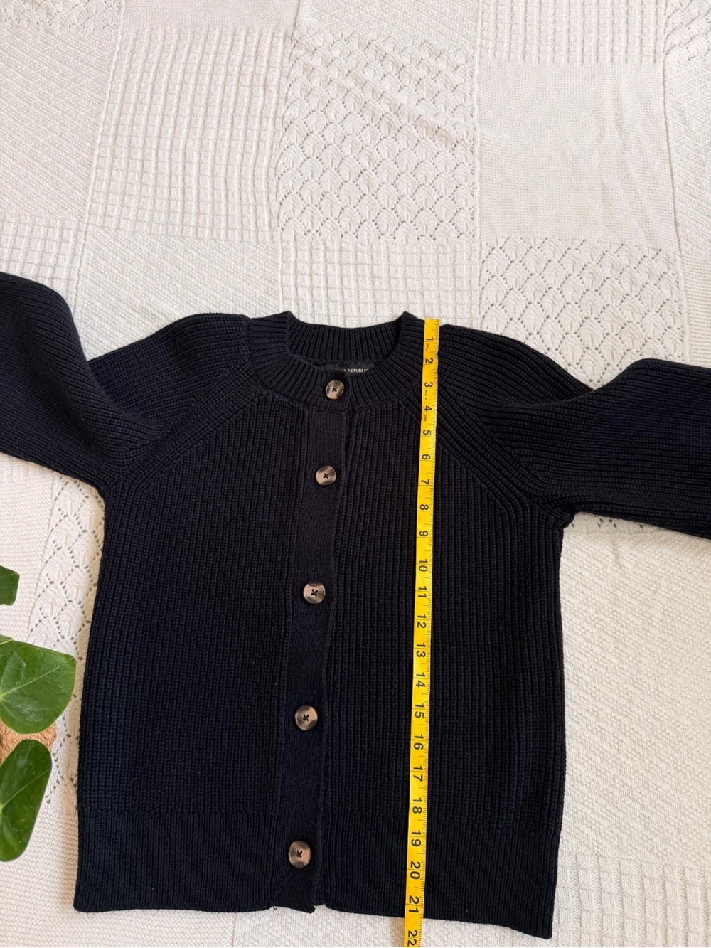 Banana Republic Classic Black Button-Up Women's Sweater Cardigan - Picture 5 of 8